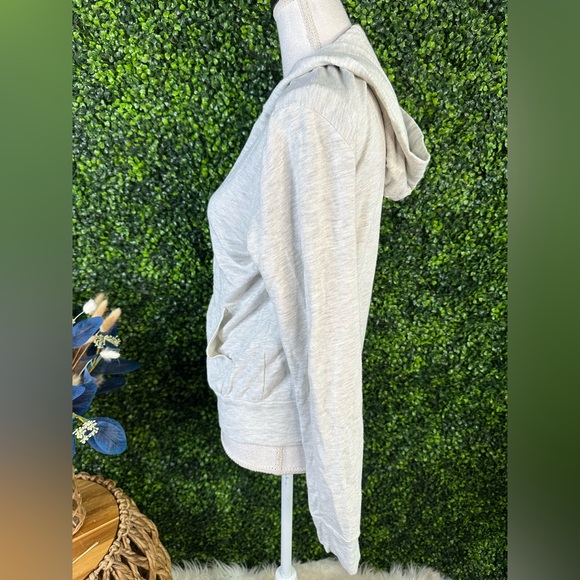 Monrow Heather Gray zip up Hoodie - Picture 2 of 6